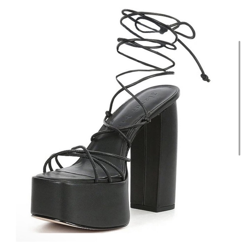 Gianni Bobbi black strap of block heel platform - Picture 2 of 9